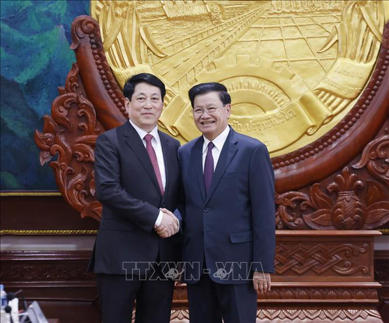 Chủ tịch nước Lương Cường hội đàm với Tổng Bí thư, Chủ tịch nước Lào 2 image 235