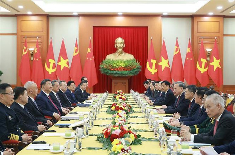 Tổng Bí thư Tô Lâm hội đàm với Tổng Bí thư, Chủ tịch nước Trung Quốc Tập Cận Bình 8 tbt tl hoi dam tcb 1