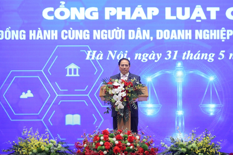 Thủ tướng Phạm Minh Chính khai trương Cổng Pháp luật quốc gia 10 khai truong cong phap luat quoc gia 2