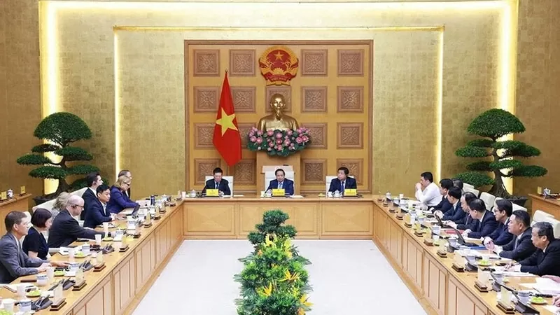 Thủ tướng Phạm Minh Chính làm việc với cộng đồng doanh nghiệp Hoa Kỳ tại Việt Nam 4 tt pmc lam viec voi cong dong doanh nghiep hoa ky tai vn